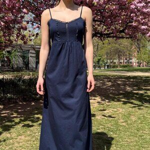 Brandy Melville - Maeve Dress, Navy Blue, Maxi Summer Dress **NWT UNWORN**